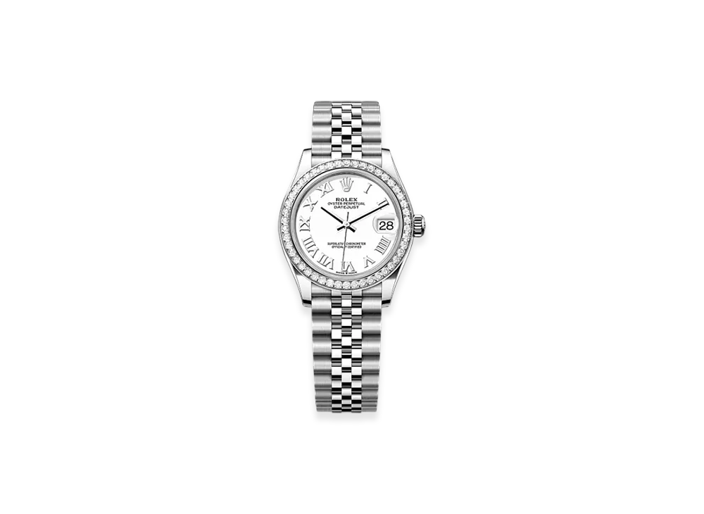 ROLEX Datejust 31 Oystersteel & White Gold Diamonds "White"