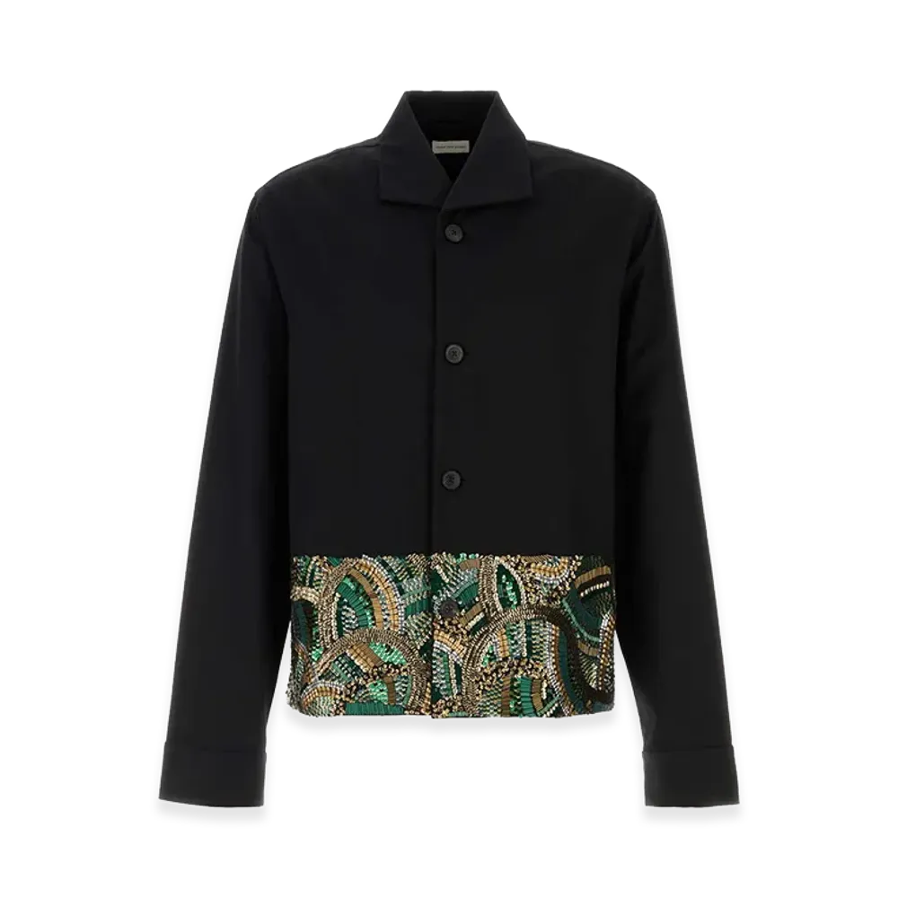 DRIES VAN NOTEN Twill Cruz Shirt "Black"