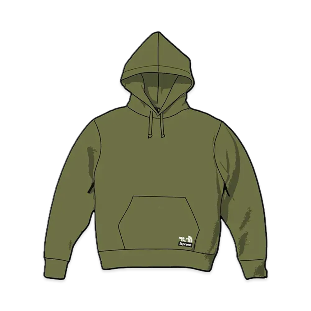 Supreme x The North Face Convertible Hooded Sweatshirt "Olive"