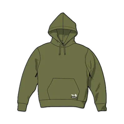 Supreme x The North Face Convertible Hooded Sweatshirt "Olive"