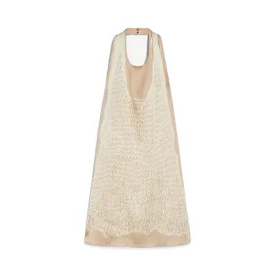 Max Mara Melinda Viscose Satin Top "Ecru"