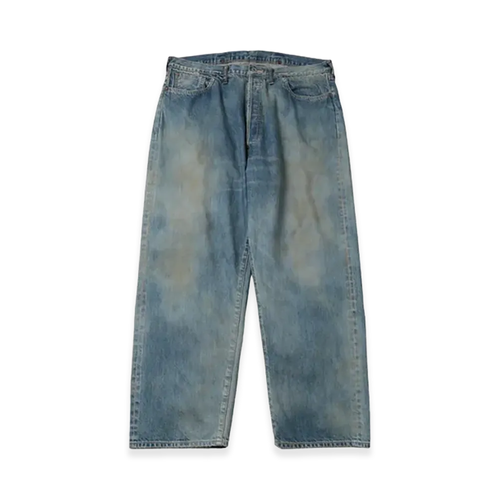 A.PRESSE No.37 Washed Wide Denim Pants "Indigo"