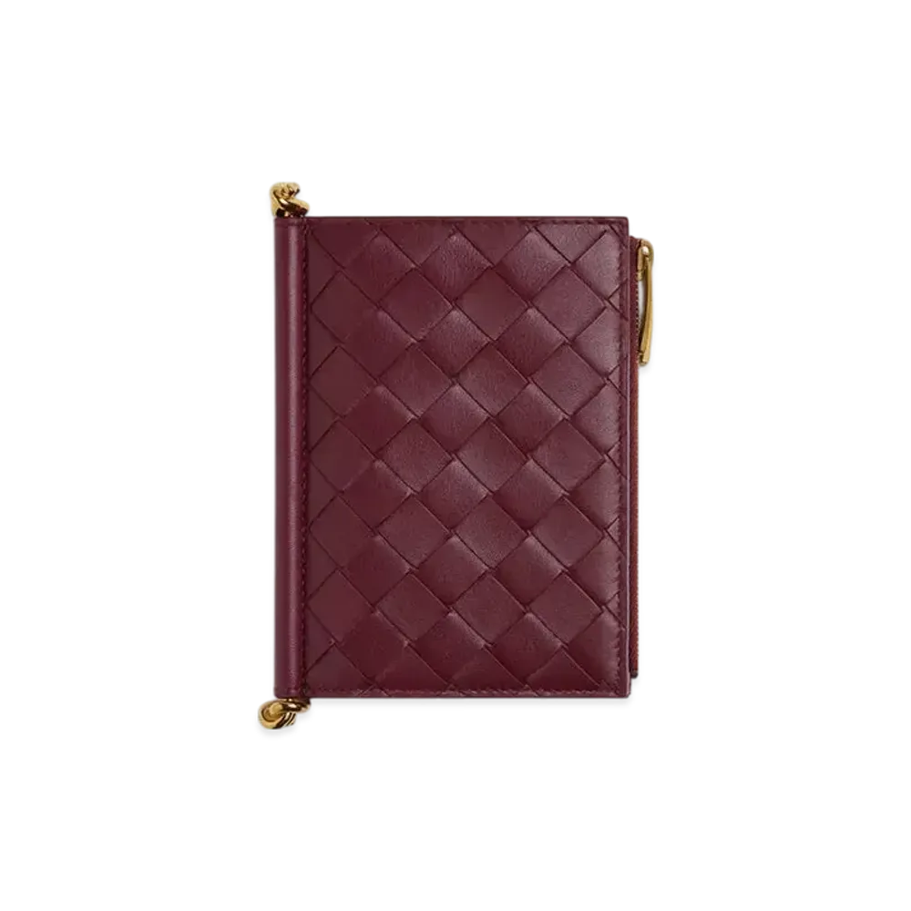 Bottega Veneta Solstice Medium Bi-Fold Wallet "Barolo"