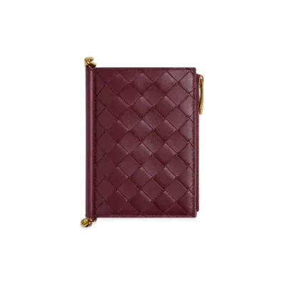 Bottega Veneta Solstice Medium Bi-Fold Wallet "Barolo"