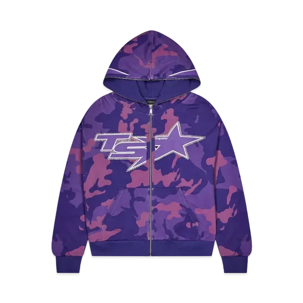 TRAPSTAR TS Star Camo Hoodie "Purple"