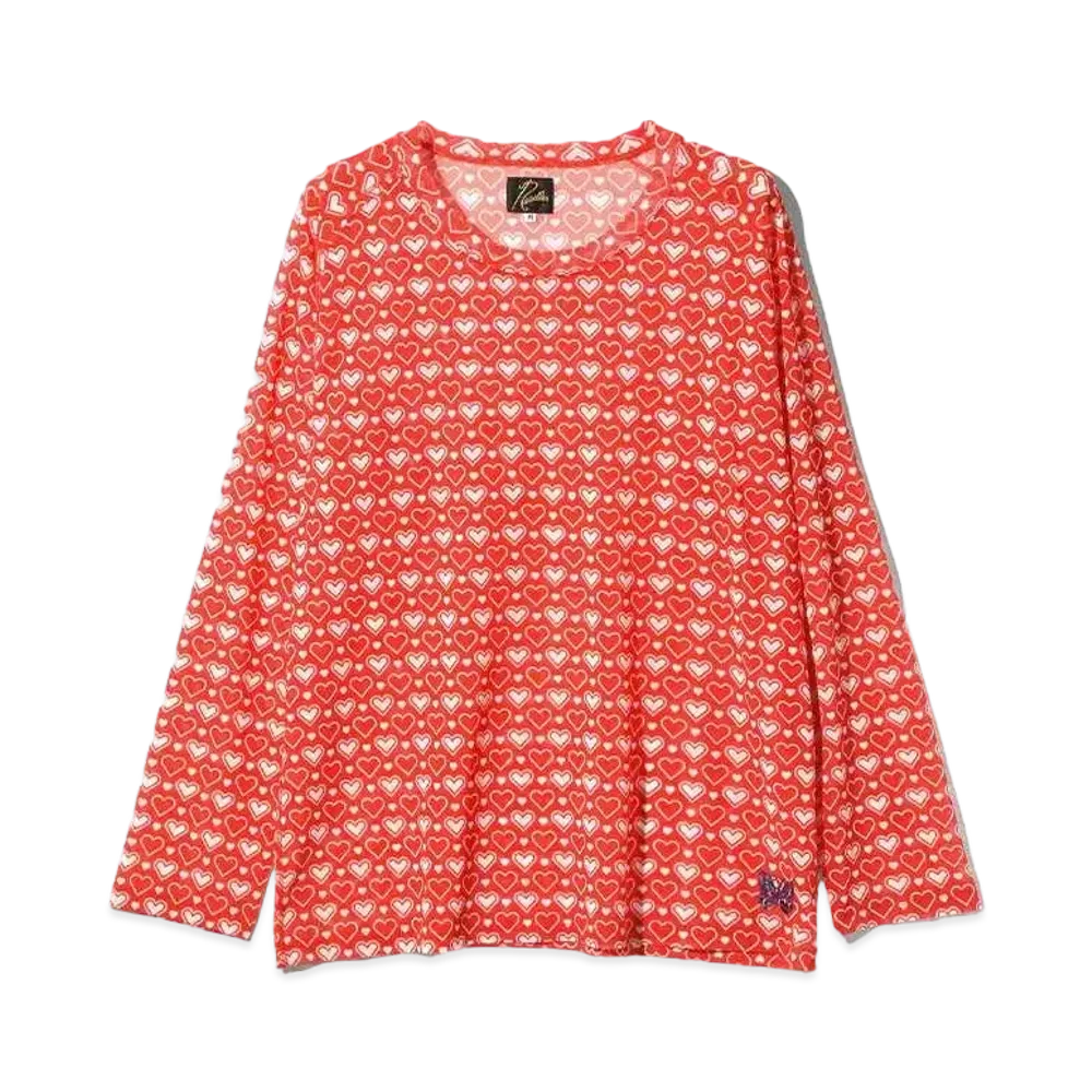 Needles L/S U Neck Tee Poly Mesh "White"