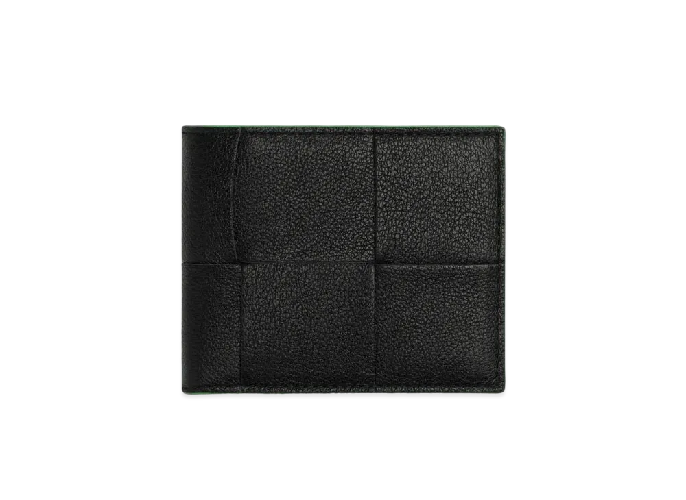 Bottega Veneta Bi-Fold Wallet "Black/Parakeet"