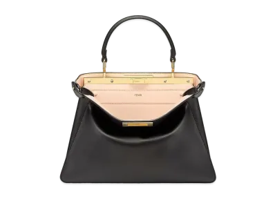 FENDI Peekaboo Iseeu Medium Leather Bag "Rose Black"