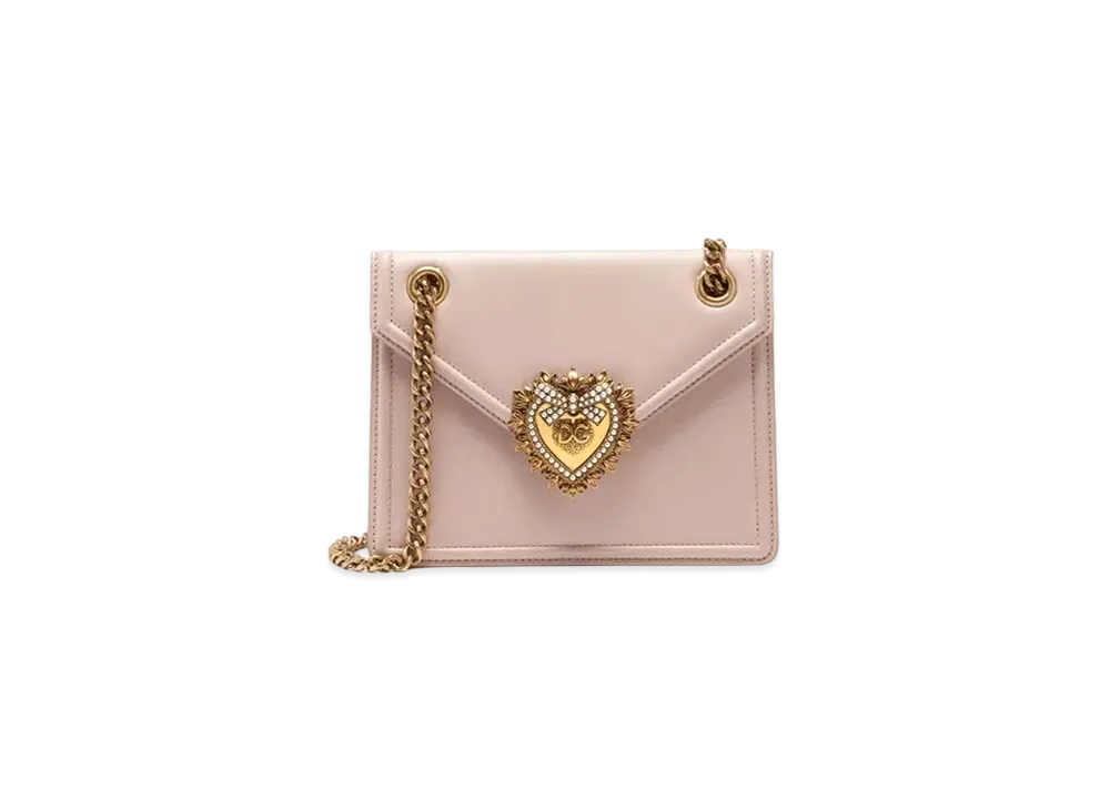 Dolce&Gabbana Devotion Bag Medium Size Smooth Calfskin "Pale Pink"