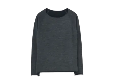 Yohji Yamamoto Y's WOOL PLAIN STITCH ROUND NECK KNIT "Gray"