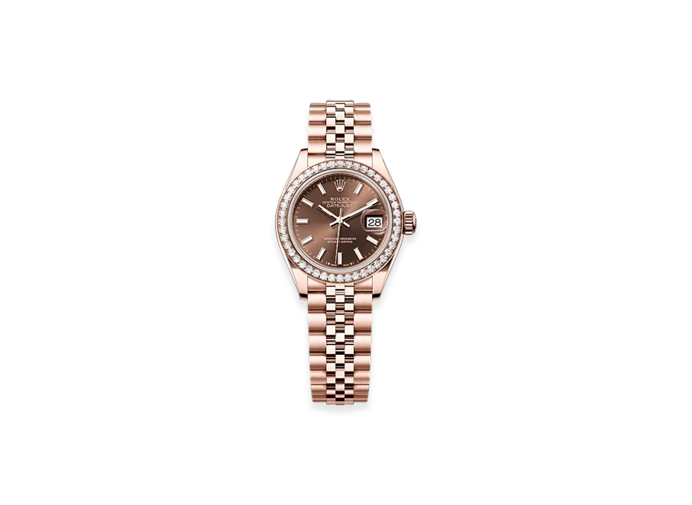 ROLEX Lady-Datejust 28mm Everose Gold Diamond 279135RBR "Chocolate"
