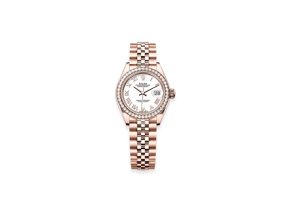 ROLEX Lady-Datejust 28mm Everose Gold Diamond 279135RBR "White"