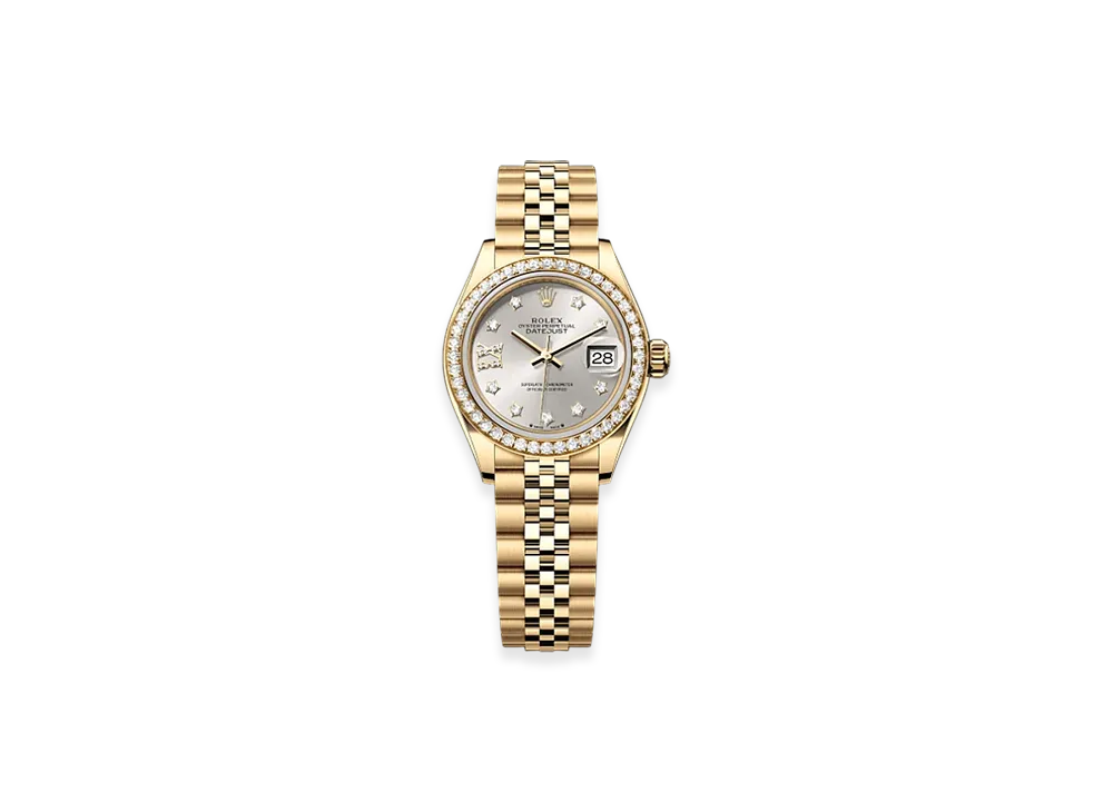 ROLEX Lady-Datejust 28mm Yellow Gold Diamond 279138RBR "Silver"