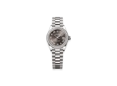 ROLEX Lady-Datejust 28mm White Gold Diamond 279139RBR "Dark Grey"