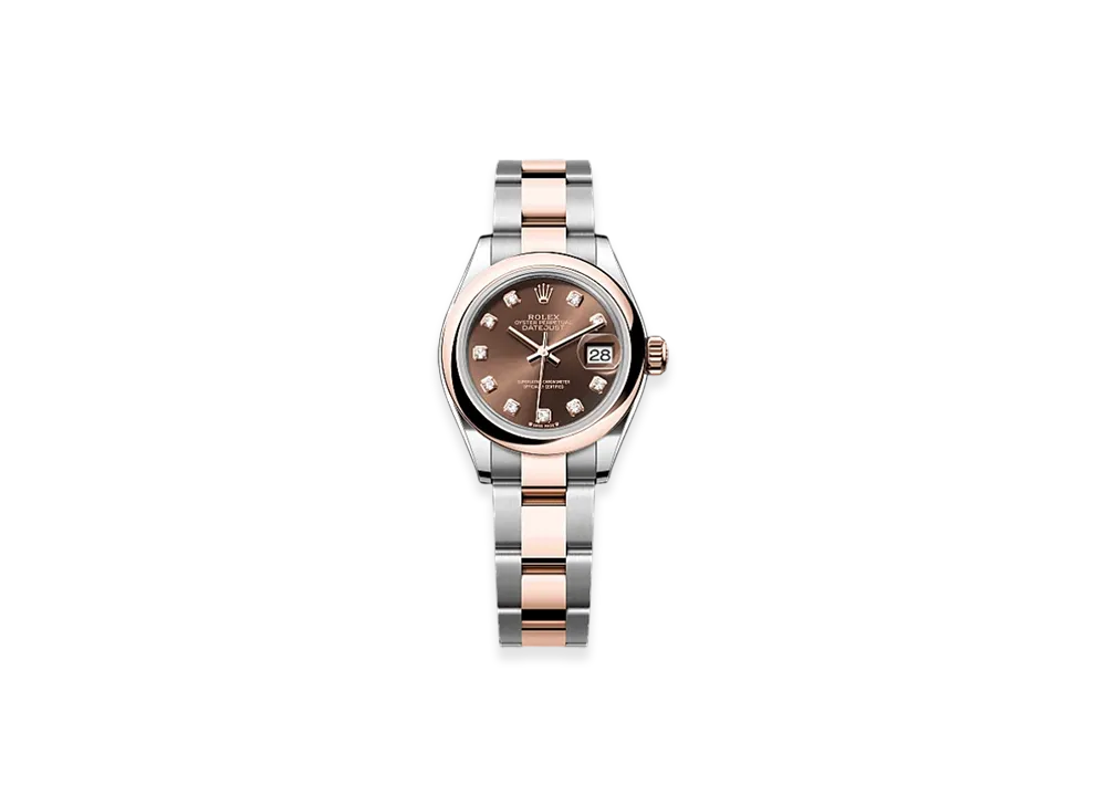 ROLEX Lady-Datejust Oystersteel & Everose Gold "Brown"