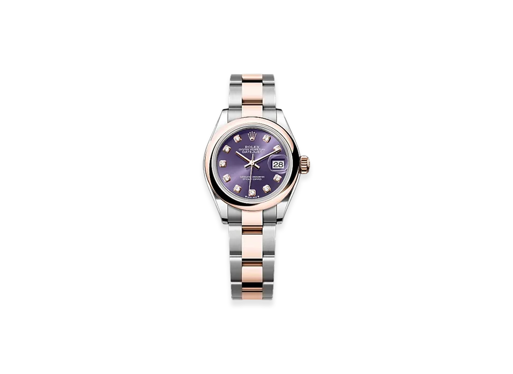 ROLEX Lady-Datejust Oystersteel & Everose Gold "Purple"