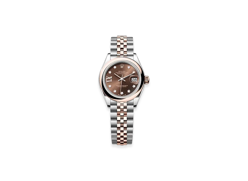 ROLEX Lady-Datejust Oystersteel & Everose Gold "Brown"