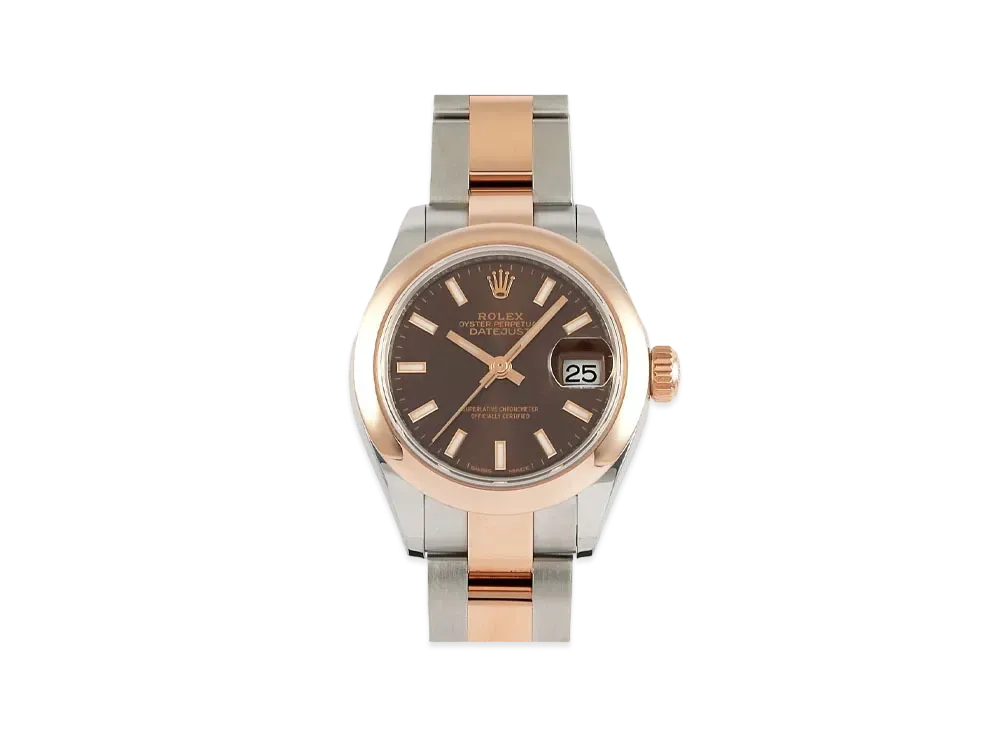 ROLEX Lady-Datejust Oyster 28mm "Chocolate/Oyster Steel/Everose Gold"