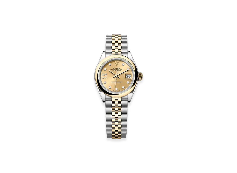 ROLEX Lady-Datejust 28mm Oystersteel & Yellow Gold 279163 "Champagne-colour"