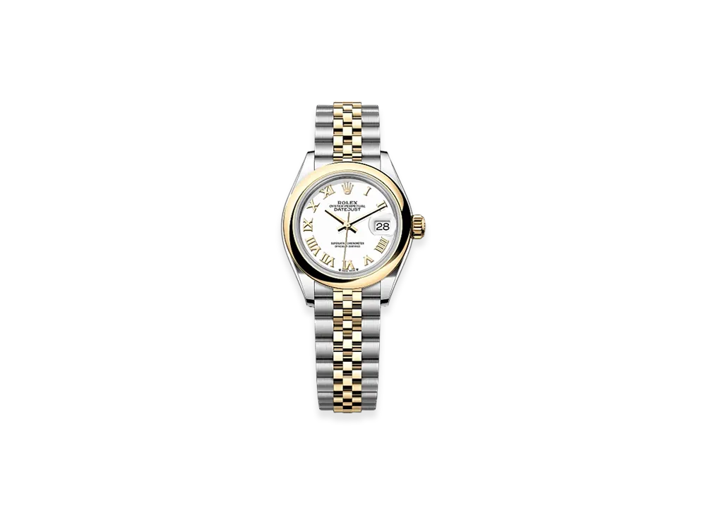 ROLEX Lady-Datejust 28mm Oystersteel & Yellow Gold 279163 "White"
