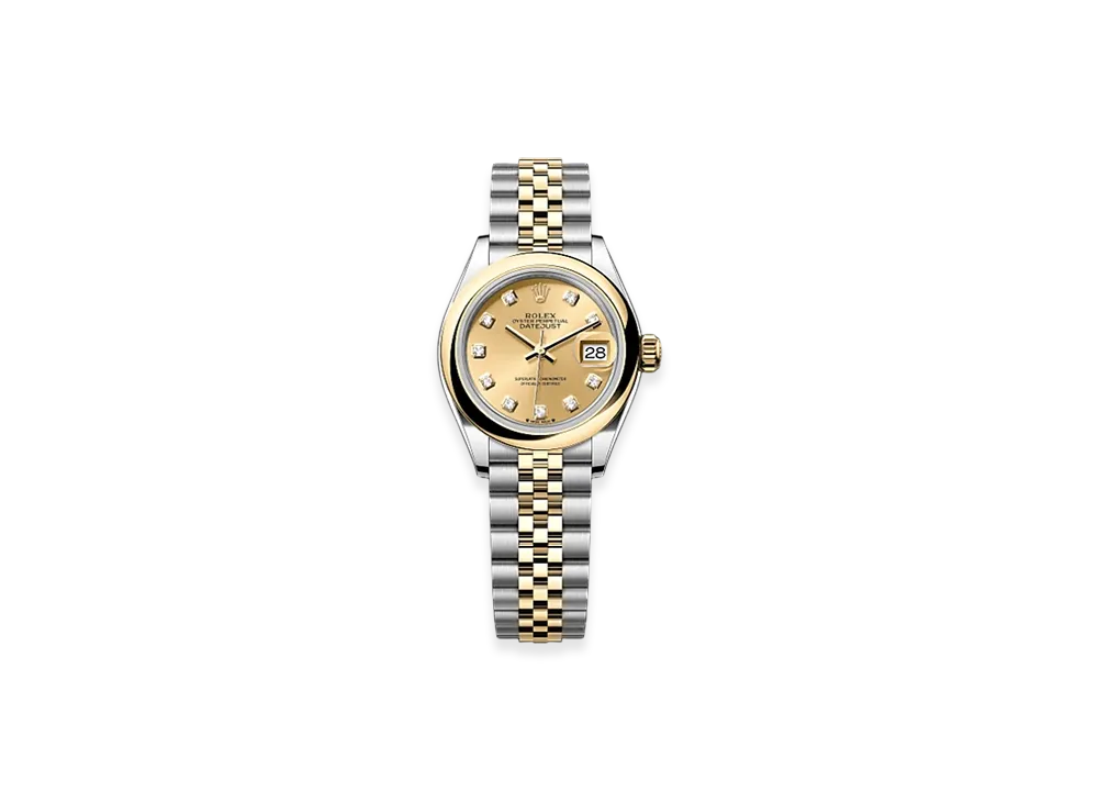 ROLEX Lady-Datejust 28mm Oystersteel & Yellow Gold 279163 "Champagne-colour"