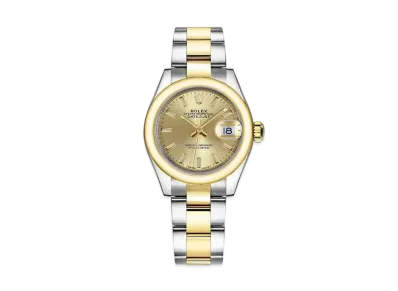 ROLEX Lady-Datejust Oyster 28mm "Champagne/Oyster Steel/Yellow Gold"