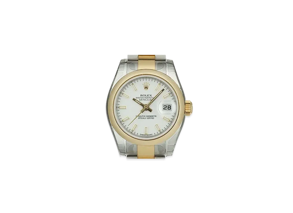 ROLEX Lady-Datejust Oyster 28mm "White/Oyster Steel/Yellow Gold"