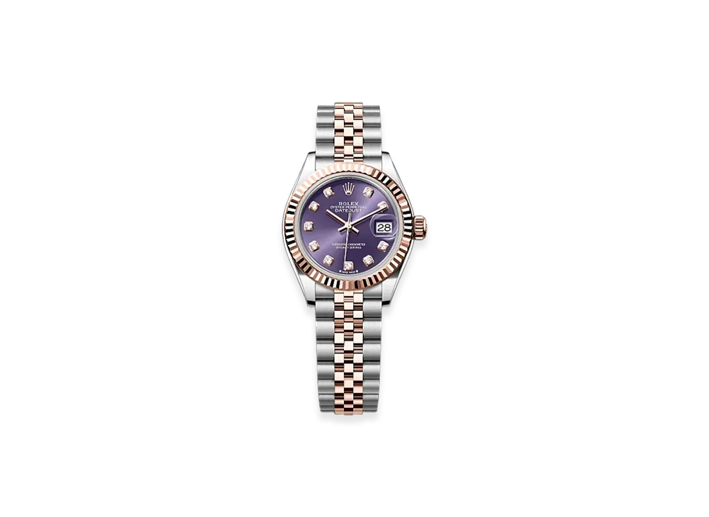 ROLEX Lady-Datejust 28mm Oystersteel & Everose Gold 279171 "Aubergine"
