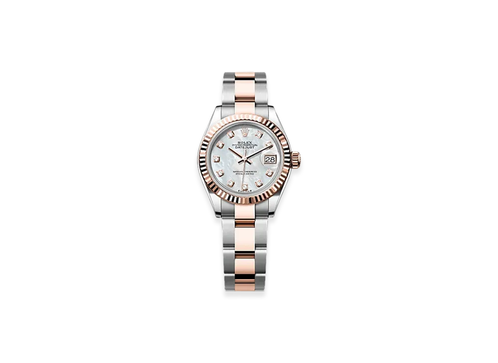 ROLEX Lady-Datejust 28mm Oystersteel & Everose Gold 279171 "White Mother-of-Pearl"