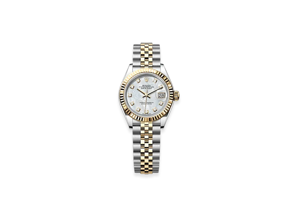 ROLEX Lady-Datejust 28mm Oystersteel & Yellow Gold 279173 "White Mother-of-Pearl"