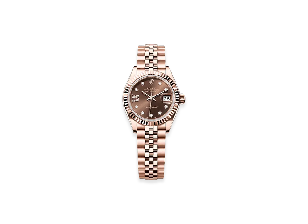 ROLEX Lady-Datejust 28mm Everose Gold 279175 "Chocolate"