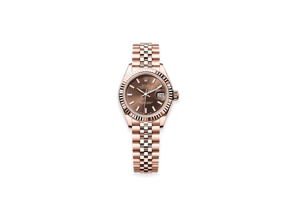 ROLEX Lady-Datejust 28mm Everose Gold 279175 "Chocolate"