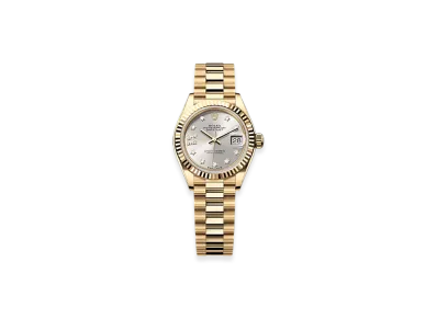ROLEX Lady-Datejust 28mm Yellow Gold 279178 "Silver"