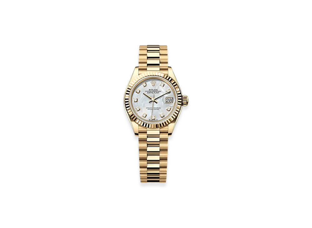 ROLEX Lady-Datejust 28mm Yellow Gold 279178 "White Mother-of-Pearl"