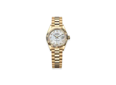 ROLEX Lady-Datejust 28mm Yellow Gold 279178 "White Mother-of-Pearl"