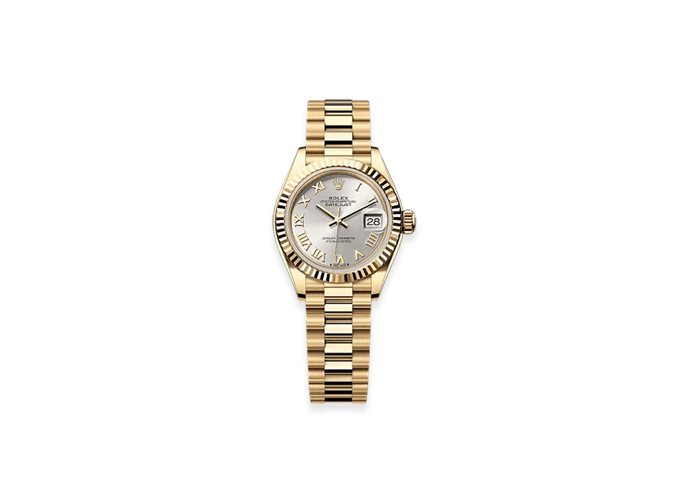 ROLEX Lady-Datejust 28mm Yellow Gold 279178 "Silver"