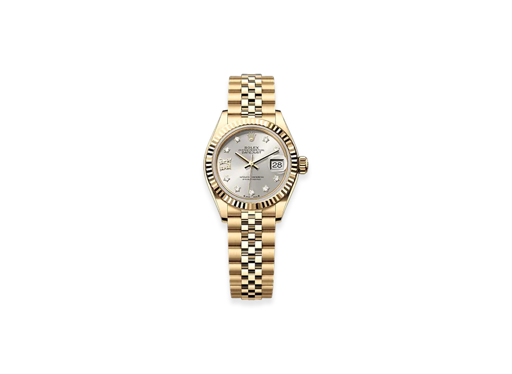 ROLEX Lady-Datejust 28mm Yellow Gold 279178 "Silver"