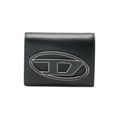 Diesel Women's Wallet In Leather With Logo "Black"