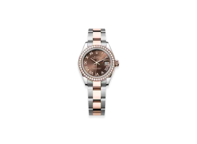 ROLEX Lady-Datejust 28mm Oystersteel & Everose Gold Diamond 279381RBR "Chocolate"