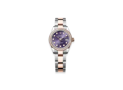ROLEX Lady-Datejust 28mm Oystersteel & Everose Gold Diamond 279381RBR "Aubergine"