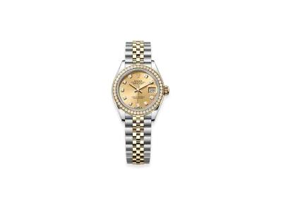 ROLEX Lady-Datejust 28mm Oystersteel & Yellow Gold Diamond 279383RBR "Champagne-colour"