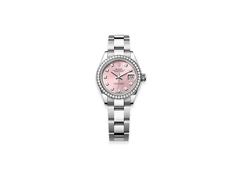 ROLEX Lady-Datejust 28mm Oystersteel & White Gold Diamond 279384RBR "Pink"