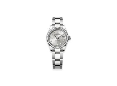 ROLEX Lady-Datejust 28mm Oystersteel & White Gold Diamond 279384RBR "Silver"