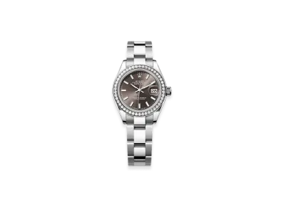 ROLEX Lady-Datejust 28mm Oystersteel & White Gold Diamond 279384RBR "Dark Grey"