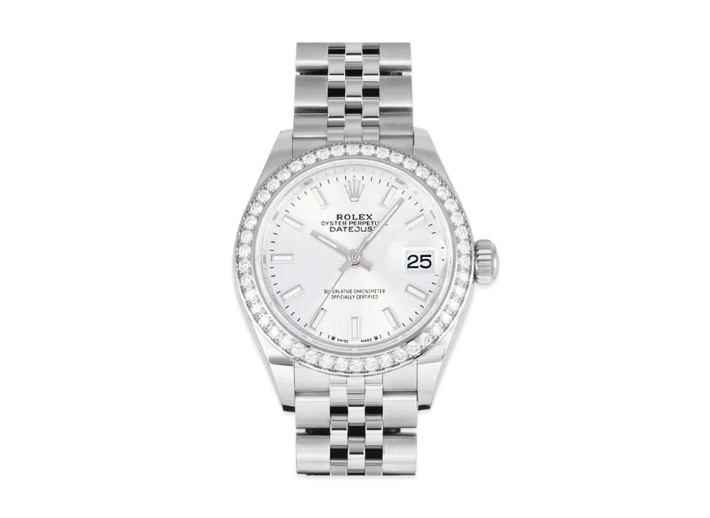 ROLEX Lady-Datejust Oyster 28mm "Silver/Oyster Steel/White Gold"