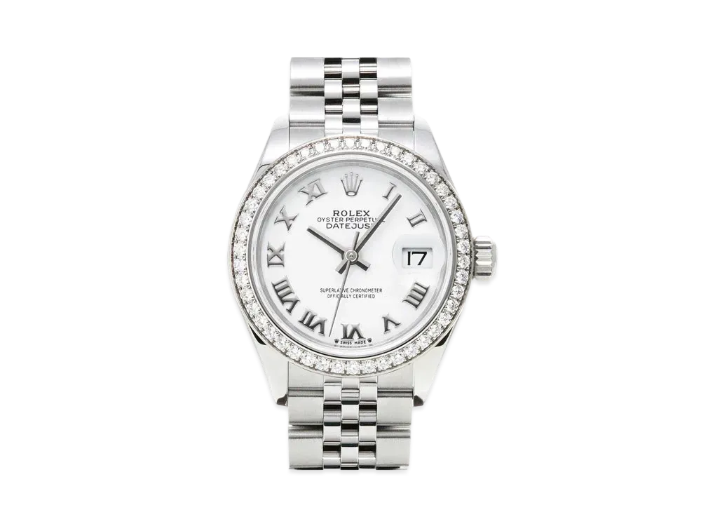 ROLEX Lady-Datejust Oyster 28mm "White Roman/Oyster Steel/White Gold"