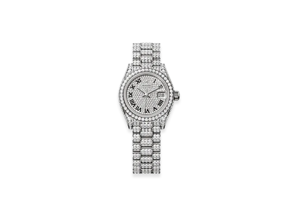 ROLEX Lady-Datejust 28mm White Gold Diamond 279459RBR "Pave diamonds"