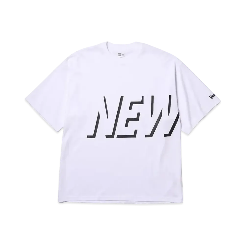 NEW ERA Performance Apparel Short Sleeve Oversized Performance T-Shirt Shadow Wordmark "White"