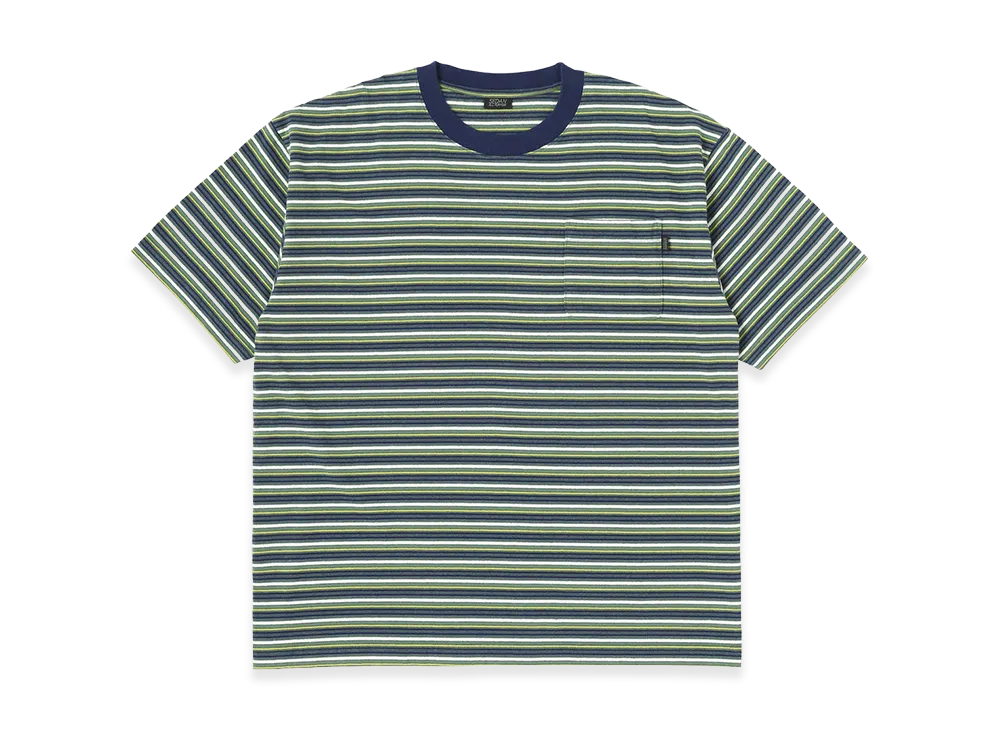 SEDAN ALL-PURPOSE Striped S/S Tee "Olive/Navy"