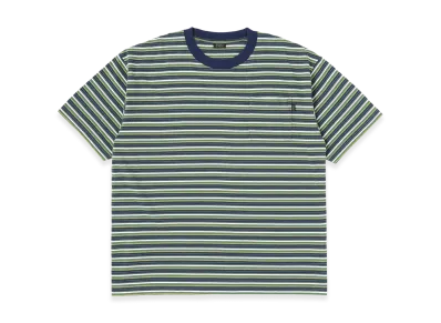 SEDAN ALL-PURPOSE Striped S/S Tee "Olive/Navy"